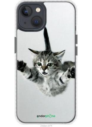 Чехол на iphone 13 летящий котёнок "2322pm-2374-2448"