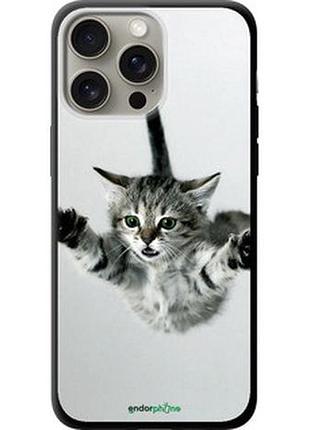 Чехол на iphone 15 pro max летящий котёнок "2322b-3098-2448"