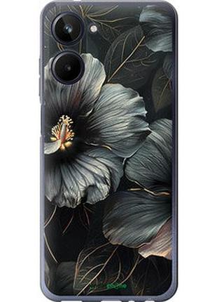 Чохол на realme 10 чорні квіти "6031u-2946-2448"
