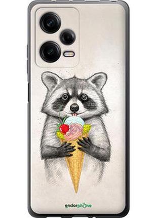 Чехол на xiaomi redmi note 12 pro 5g енотик с мороженым "4602u-2932-2448"