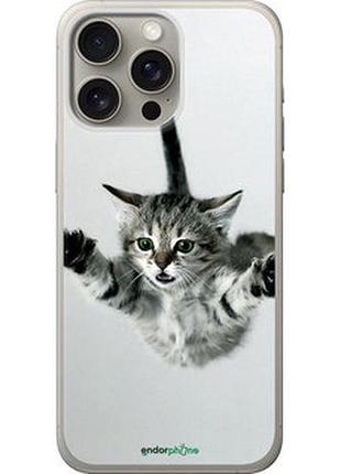 Чехол на iphone 15 pro max летящий котёнок "2322u-3098-2448"