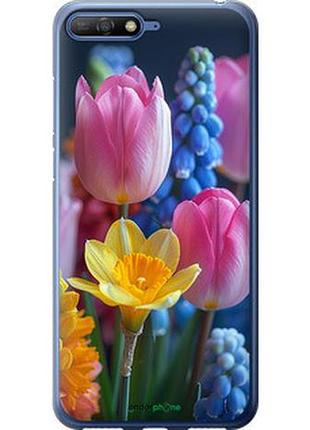 Чохол на huawei y6 2018 весняні квіти "6058t-1637-2448"