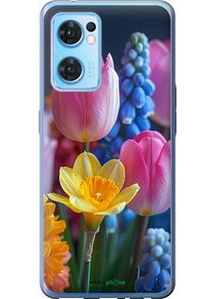 Чохол на oppo reno7 5g весняні квіти "6058u-2669-2448"