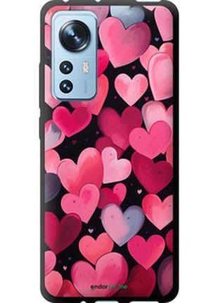 Чехол на xiaomi 12 сердечки 4 "5662b-2555-2448"