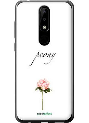 Чехол на nokia 5.1 plus пион "4366t-1543-2448"