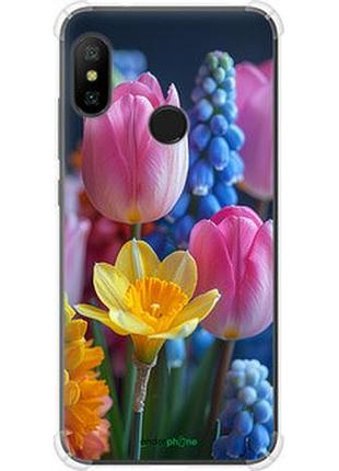 Чехол на xiaomi redmi 6 pro весенние цветы "6058sp-1595-2448"