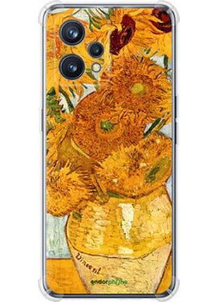 Чехол на realme 9 pro plus винсент ван гог. подсолнухи "162sp-2596-2448"