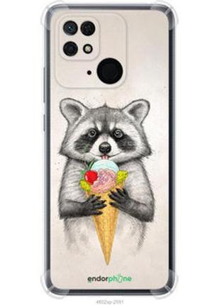 Чехол на xiaomi redmi 10c енотик с мороженым "4602sp-2591-2448"