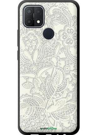 Чехол на oppo a15s белое кружево "4383b-2527-2448"