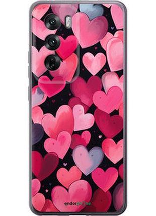 Чехол на oppo reno12 5g сердечки 4 "5662u-3742-2448"