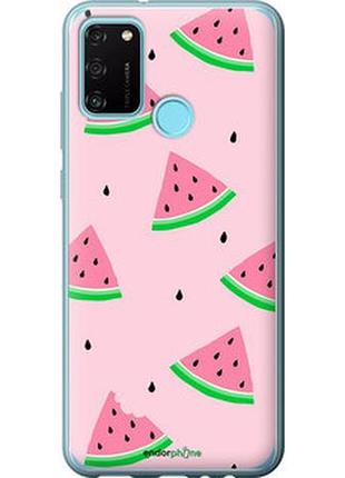 Чехол на huawei honor 9a розовый арбуз "4314u-1900-2448"