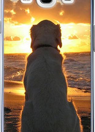 Чехол на samsung galaxy s3 i9300 закат и собака "3966t-11-2448"