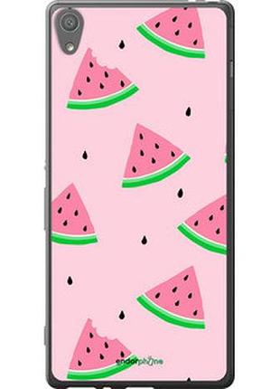Чехол на sony xperia xa f3112 розовый арбуз "4314t-399-2448"