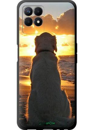 Чехол на realme 8i закат и собака "3966b-2518-2448"