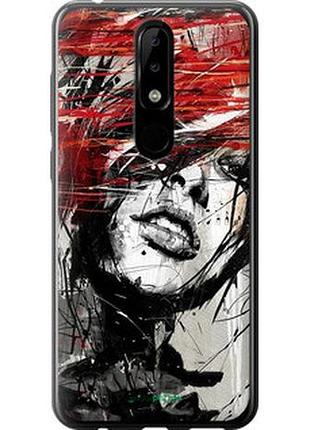 Чехол на nokia 5.1 plus лицо девушки "1162u-1543-2448"