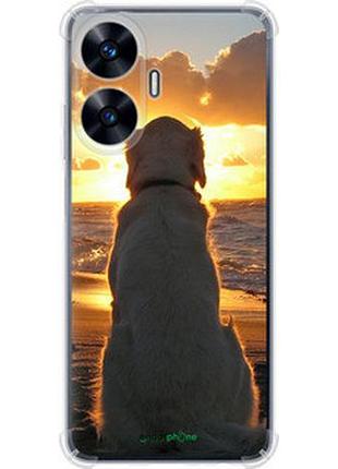 Чехол на realme c55 закат и собака "3966sp-2992-2448"