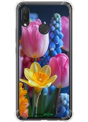 Чехол на huawei p smart plus весенние цветы "6058sp-1555-2448"