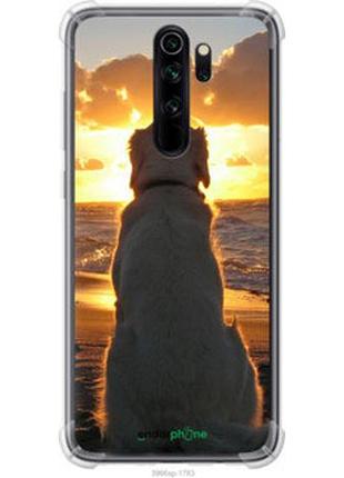 Чехол на xiaomi redmi note 8 pro закат и собака "3966sp-1783-2448"