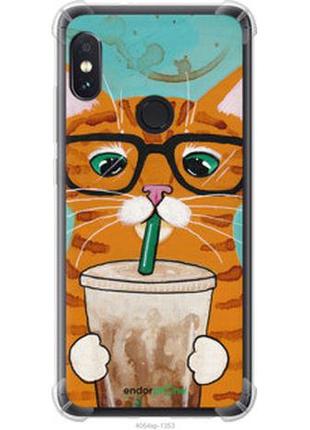 Чехол на xiaomi redmi note 5 зеленоглазый кот в очках "4054sp-1516-2448"