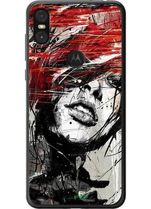 Чехол на motorola one лицо девушки "1162t-1589-2448"
