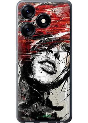 Чехол на tecno spark 10c лицо девушки "1162u-3116-2448"