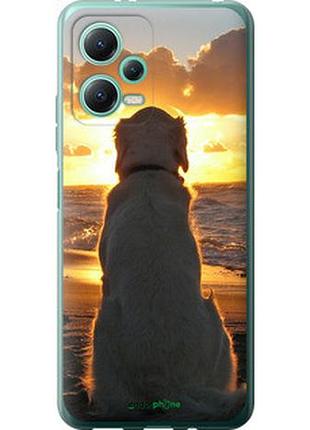 Чехол на xiaomi redmi note 12 5g закат и собака "3966u-2934-2448"