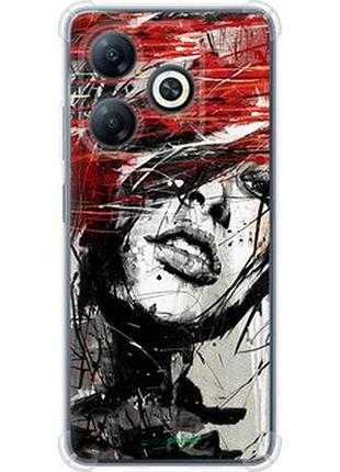 Чехол на tecno spark 20c bg7n лицо девушки "1162sp-3627-2448"