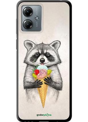 Чохол на motorola moto g14 єнотик з морозивом "4602b-3197-2448"