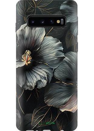 Чохол на samsung galaxy s10 чорні квіти "6031sp-1640-2448"