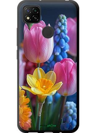 Чехол на xiaomi redmi 9c весенние цветы "6058b-2035-2448"