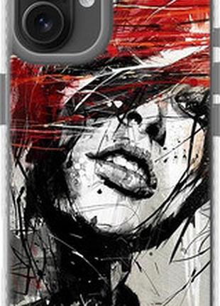 Чохол на iphone 16 plus обличчя дівчини "1162pm-3714-2448"