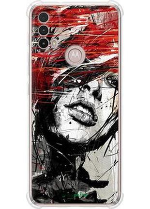 Чехол на motorola e40 лицо девушки "1162sp-2660-2448"