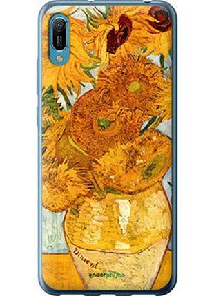 Чехол на huawei y6 2019 винсент ван гог. подсолнухи "162u-1666-2448"