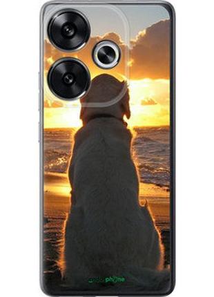 Чехол на xiaomi redmi turbo 3 5g закат и собака "3966u-3802-2448"
