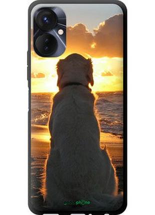 Чехол на tecno spark 9 pro закат и собака "3966b-2832-2448"