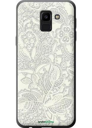 Чехол на samsung galaxy j6 2018 белое кружево "4383t-1486-2448"