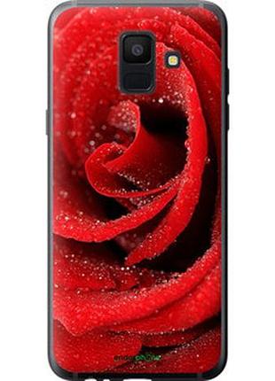 Чехол на samsung galaxy a6 2018 красная роза "529u-1480-2448"