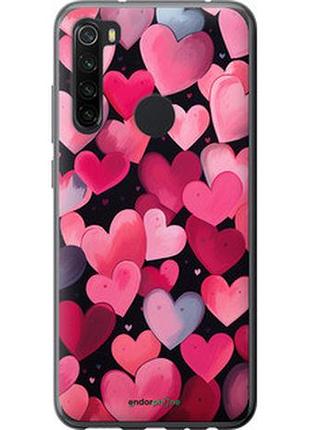 Чехол на xiaomi redmi note 8 сердечки 4 "5662t-1787-2448"