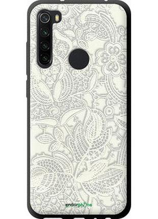 Чехол на xiaomi redmi note 8 белое кружево "4383b-1787-2448"