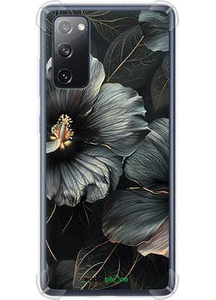Чехол на samsung galaxy s20 fe g780f черные цветы "6031sp-2075-2448"