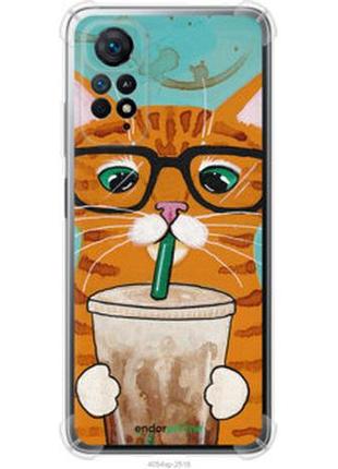 Чехол на xiaomi redmi note 11s 4g зеленоглазый кот в очках "4054sp-3936-2448"