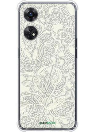 Чехол на oppo reno8 t белое кружево "4383sp-2969-2448"