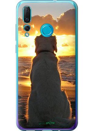 Чехол на huawei nova 4 закат и собака "3966u-1632-2448"