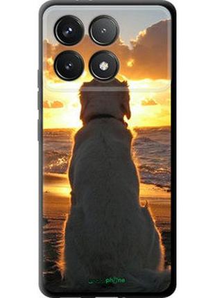 Чехол на xiaomi poco f6 pro закат и собака "3966b-3755-2448"
