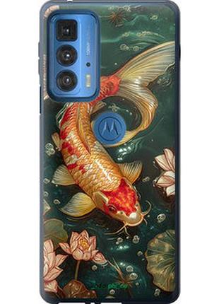 Чехол на motorola edge 20 pro мелодия лотоса "6106u-2662-2448"
