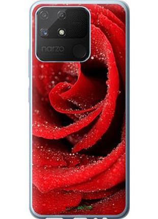 Чехол на realme narzo 50a красная роза "529t-2514-2448"