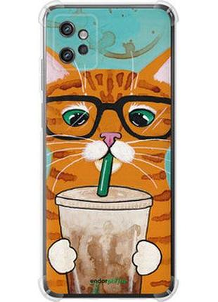 Чехол на motorola g32 зеленоглазый кот в очках "4054sp-2845-2448"