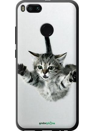 Чехол на xiaomi mi 5x летящий котёнок "2322u-1042-2448"