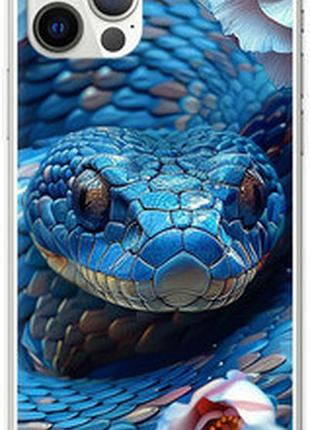 Чехол на iphone 12 pro blue snake "6079sp-2052-2448"
