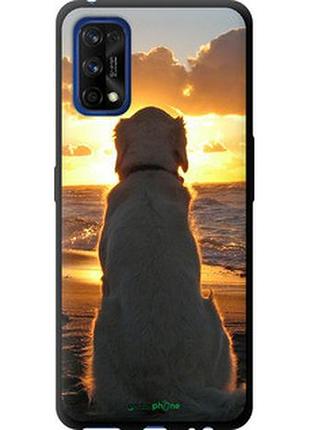 Чехол на realme 7 pro закат и собака "3966b-2082-2448"